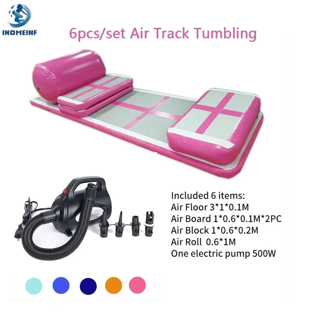 Inflatable AirTrack Gymnastics Mat Set With Pump