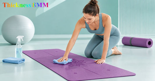 How to clean a non-slip yoga mat without leaving residue