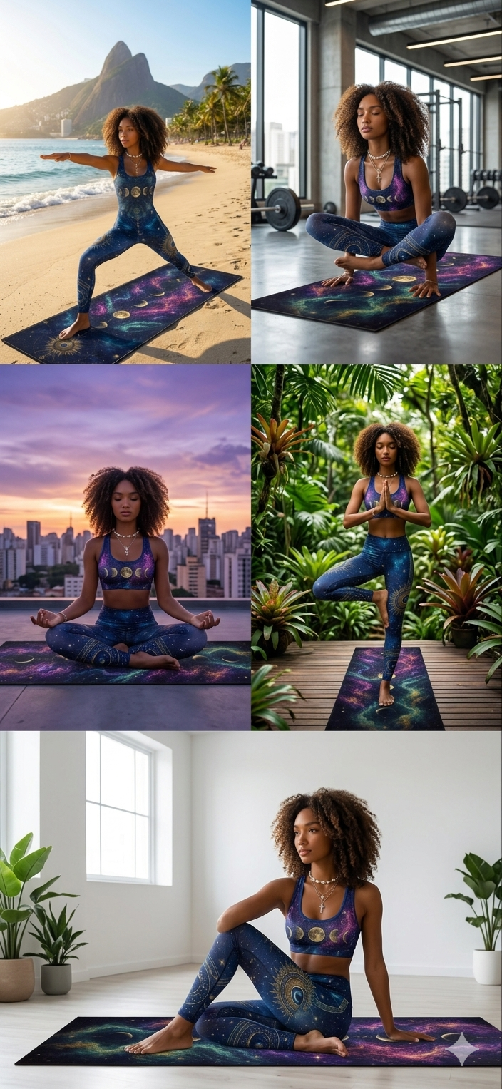 Premium Artistic Yoga Mat for Yoga, Pilates, Meditation & Home Fitness - Best Yoga Mats for Home Workouts