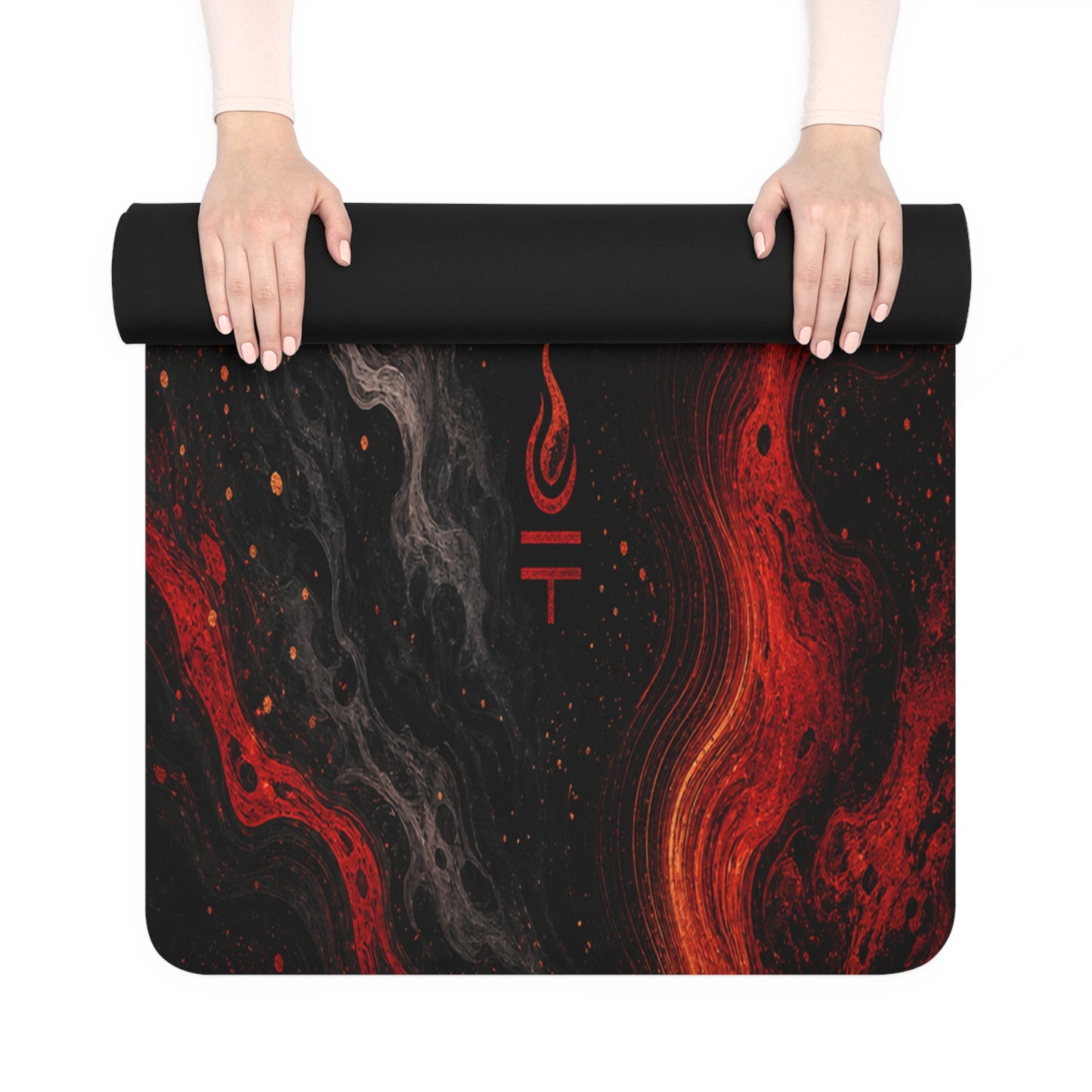 Fiery Swirl Foam Yoga Mat, Thick Non-Slip Exercise Mat for Stretching & Low Impact Workouts - Best Yoga Mats for Home Workouts