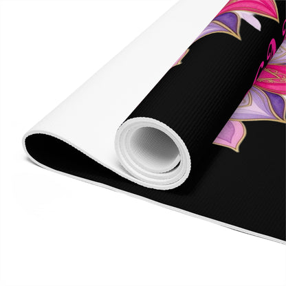 Lotus Bloom Yoga Mat | Inspirational Fitness Mat for Meditation, Pilates & Home Gym, Gift for Active Women - Best Yoga Mats for Home Workouts
