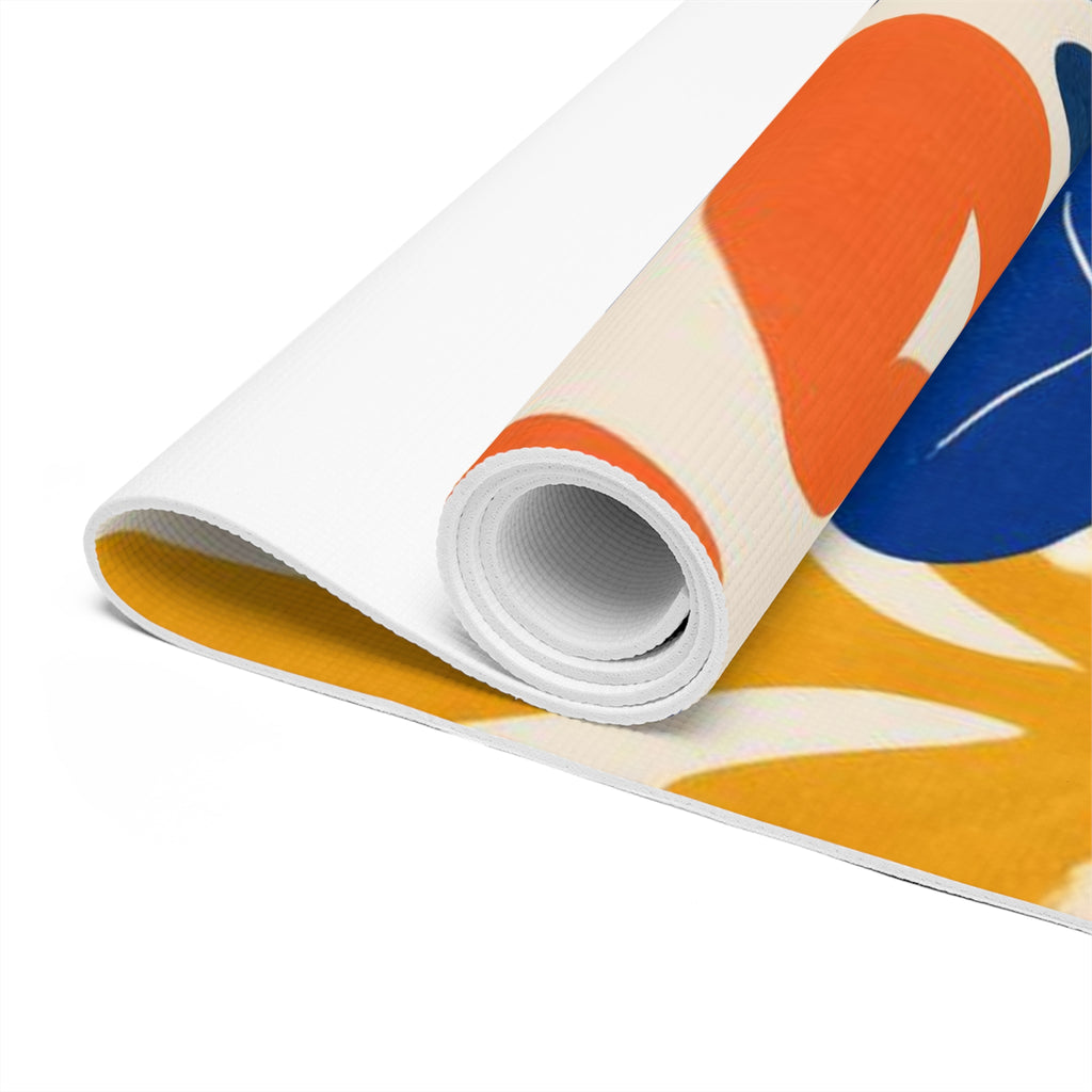Abstract Yoga Poses Foam Yoga Mat | Colorful Figurative Flow, Botanical Shapes Printify