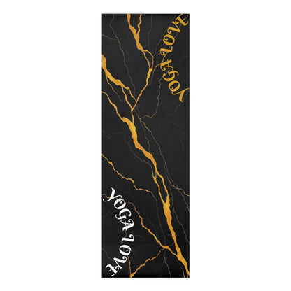 Non-slip thick yoga mat by Printify, ideal for Pilates, exercise, and home workouts on a durable fitness and gym equipment surface.