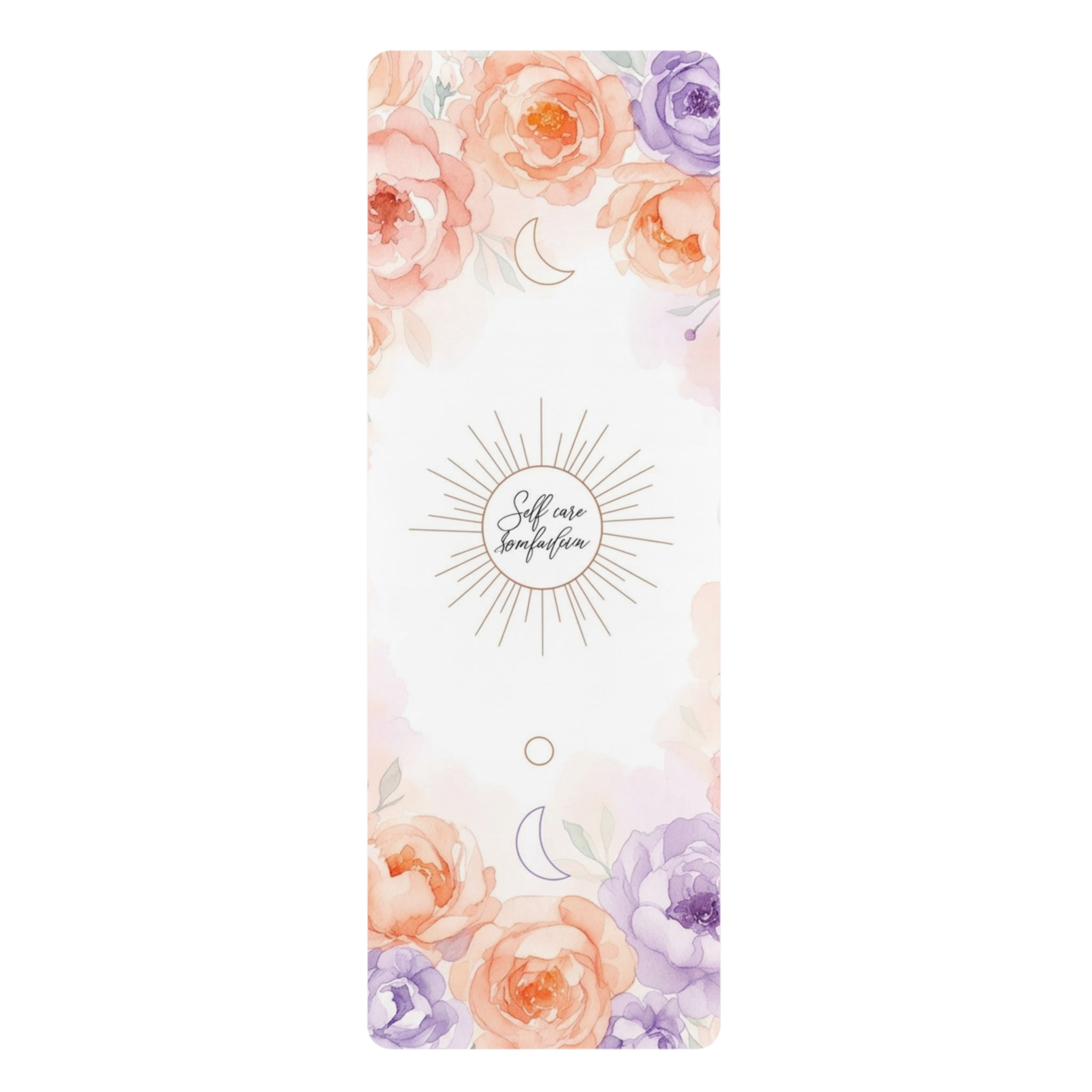 Celestial Rubber Yoga Mat, Black Women Gifts, Yoga Gifts For Her, Meditation, Inspirational Gift for Yoga Lover, Fitness Gifts, Workout Gift Printify