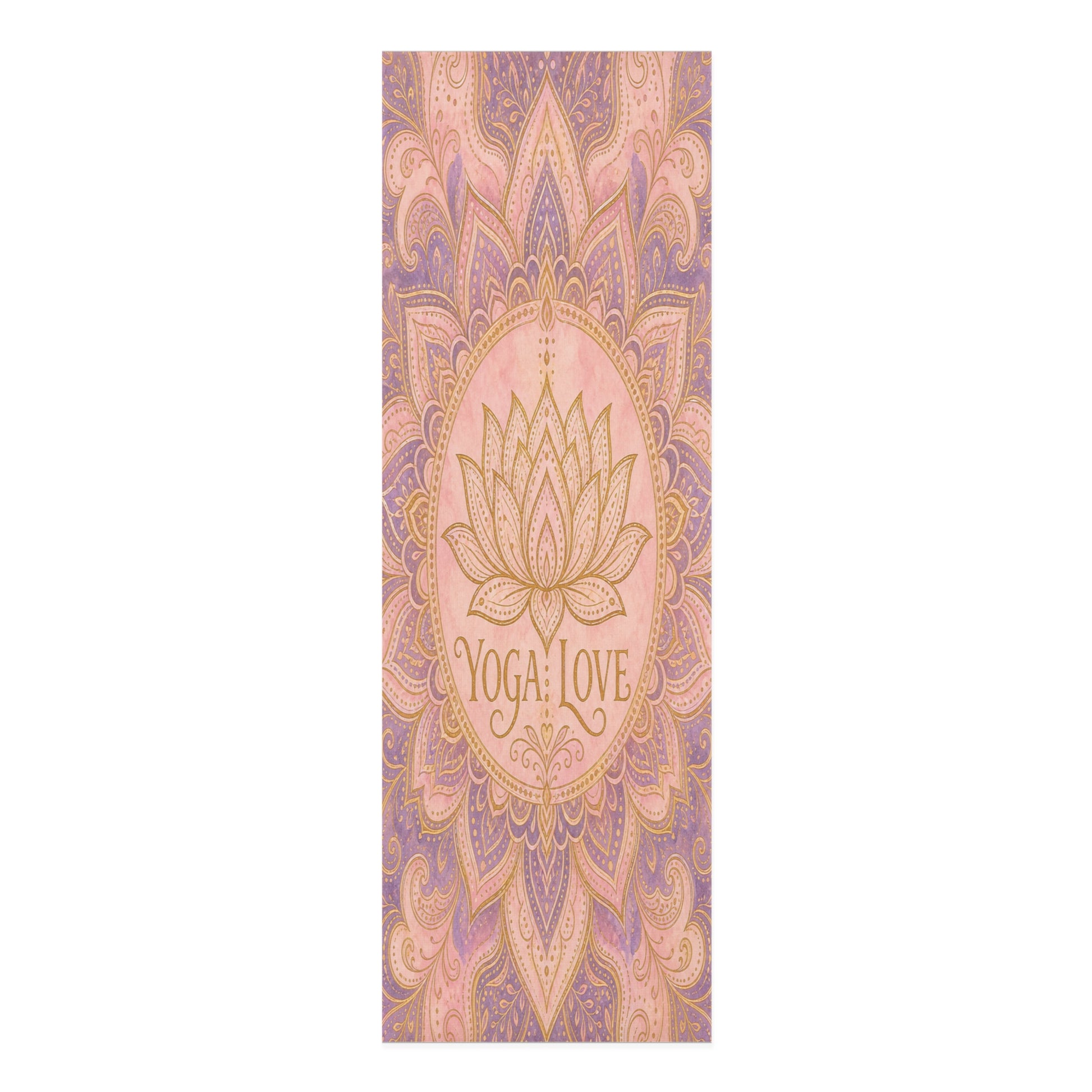 Lotus Mandala Yoga Love Foam Yoga Mat | Pink Purple Meditation Mat - Best Yoga Mats for Home Workouts