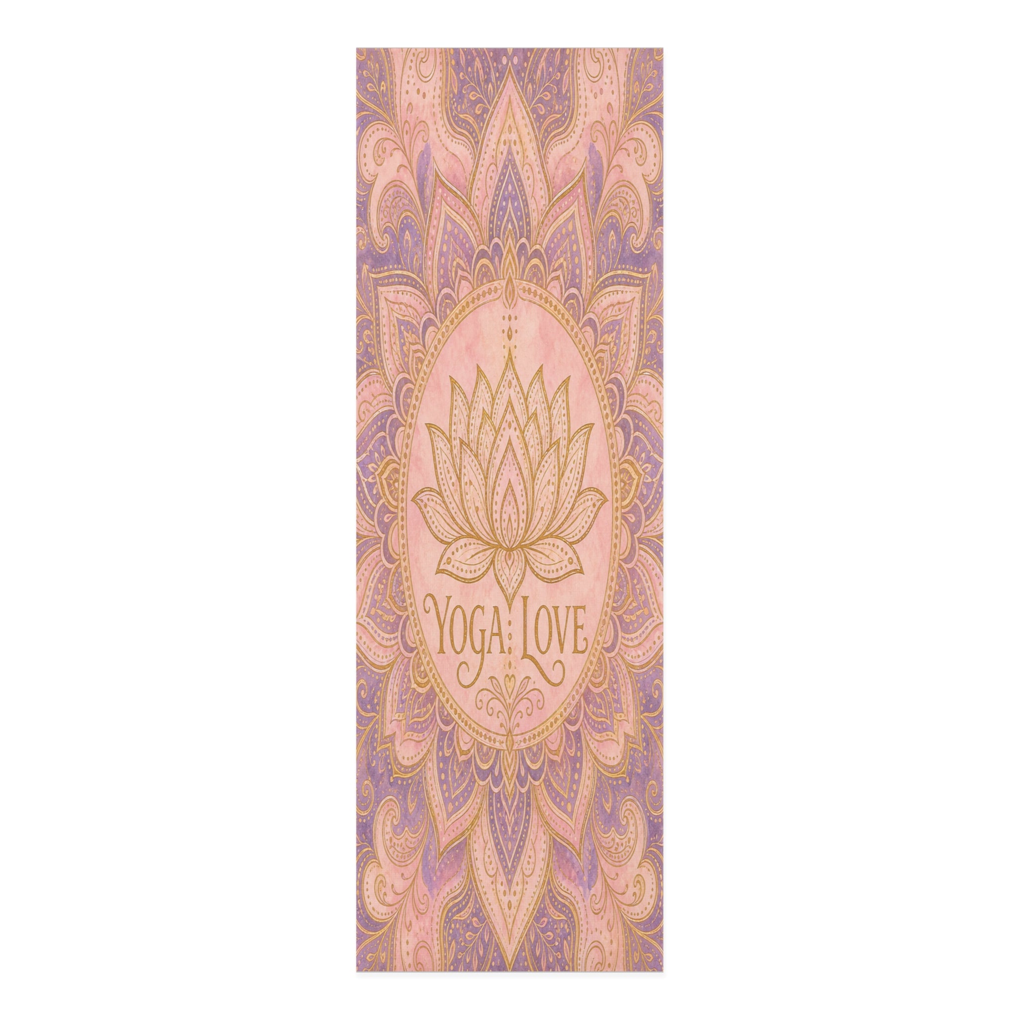 Lotus Mandala Yoga Love Foam Yoga Mat | Pink Purple Meditation Mat