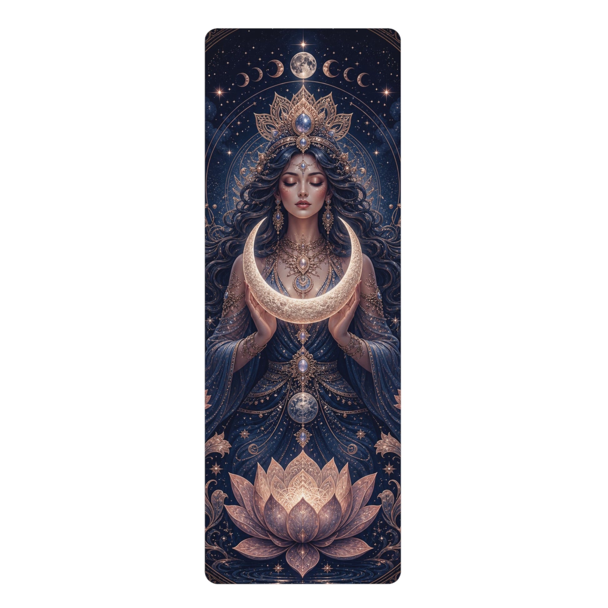 Goddess of the Moon Rubber Yoga Mat |Balance Training Yoga Mat, Non Slip Workout Mat, Fitness Accessory - Best Yoga Mats for Home Workouts