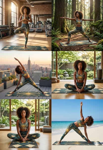 Premium Fitness Mat, Yoga Accessory, Home Workout Equipment for Women - Best Yoga Mats for Home Workouts