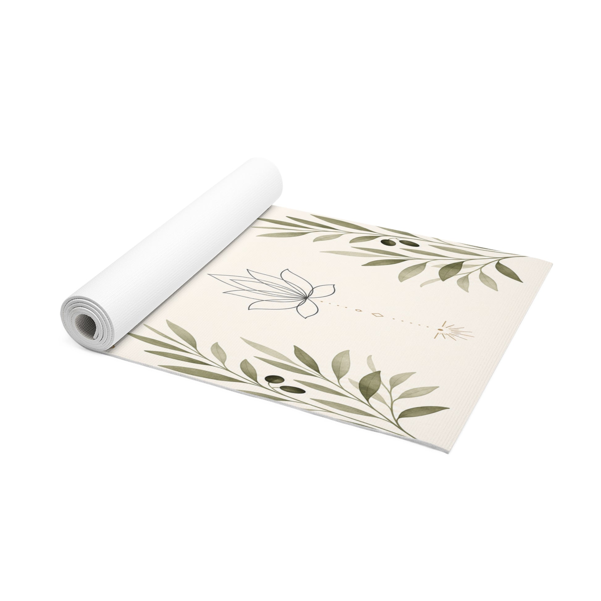 Yoga Love foam mat | meditation lotus greenery alignment - Best Yoga Mats for Home Workouts