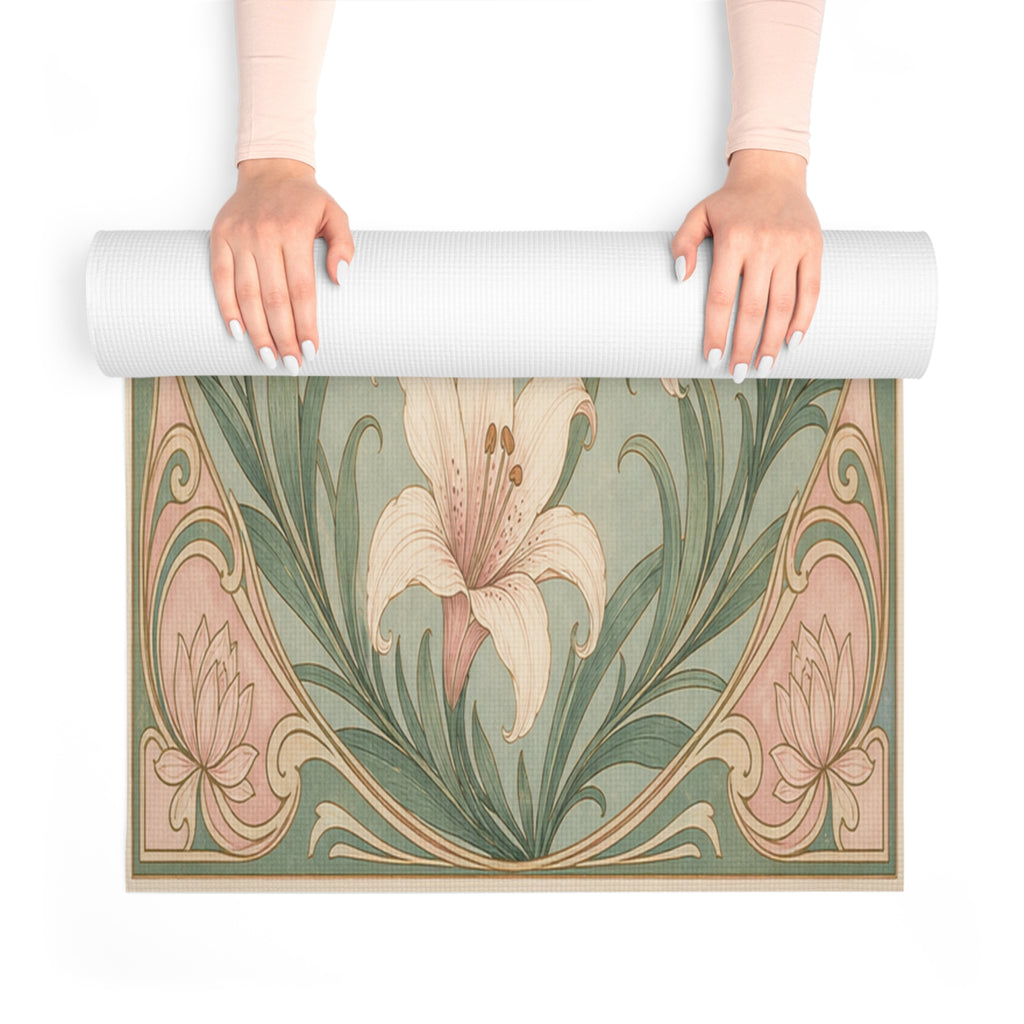 Vintage Botanical Foam Yoga Mat | Eco-Friendly Yoga Mat, Pilates Meditation