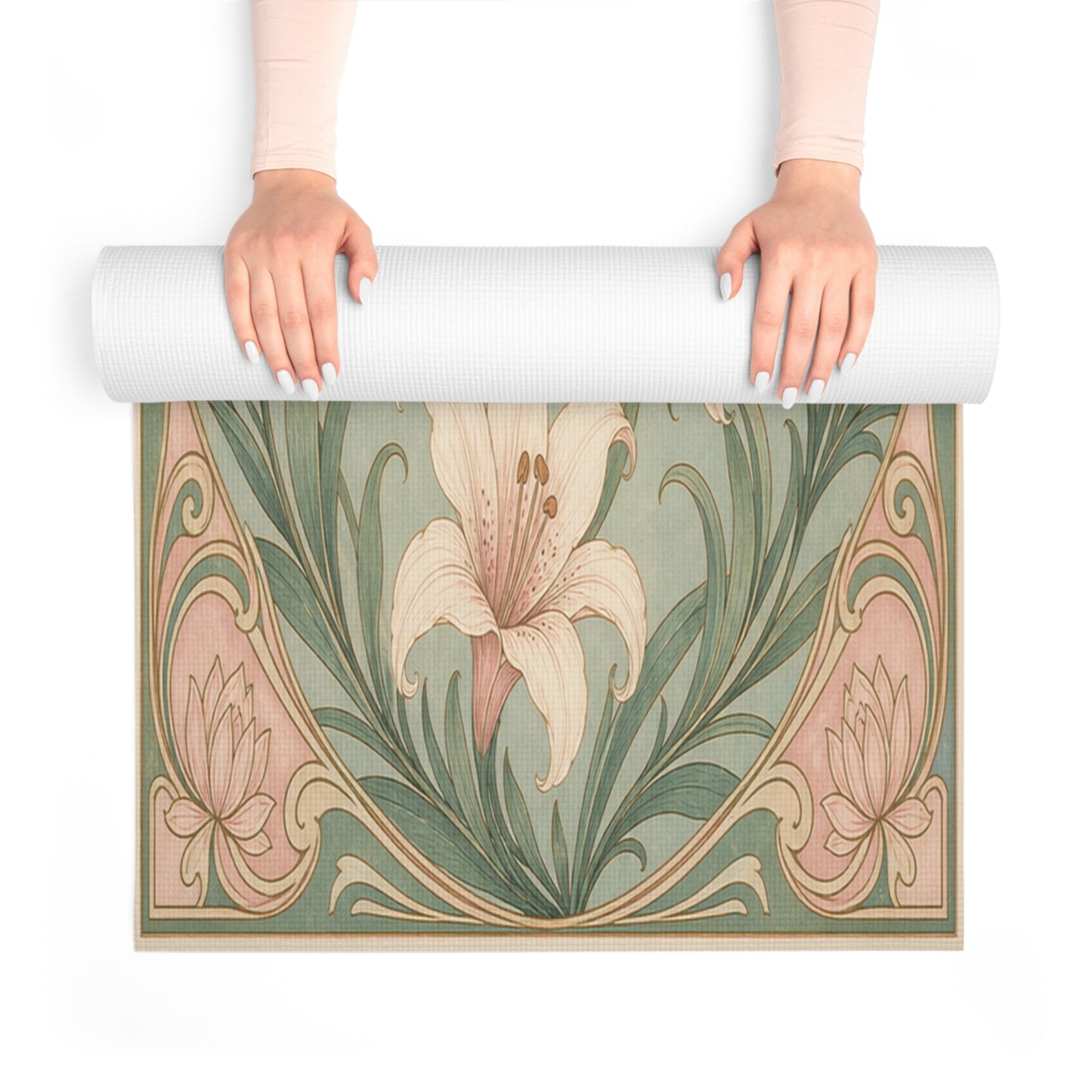 Vintage Botanical Foam Yoga Mat | Eco-Friendly Yoga Mat, Pilates Meditation - Best Yoga Mats for Home Workouts