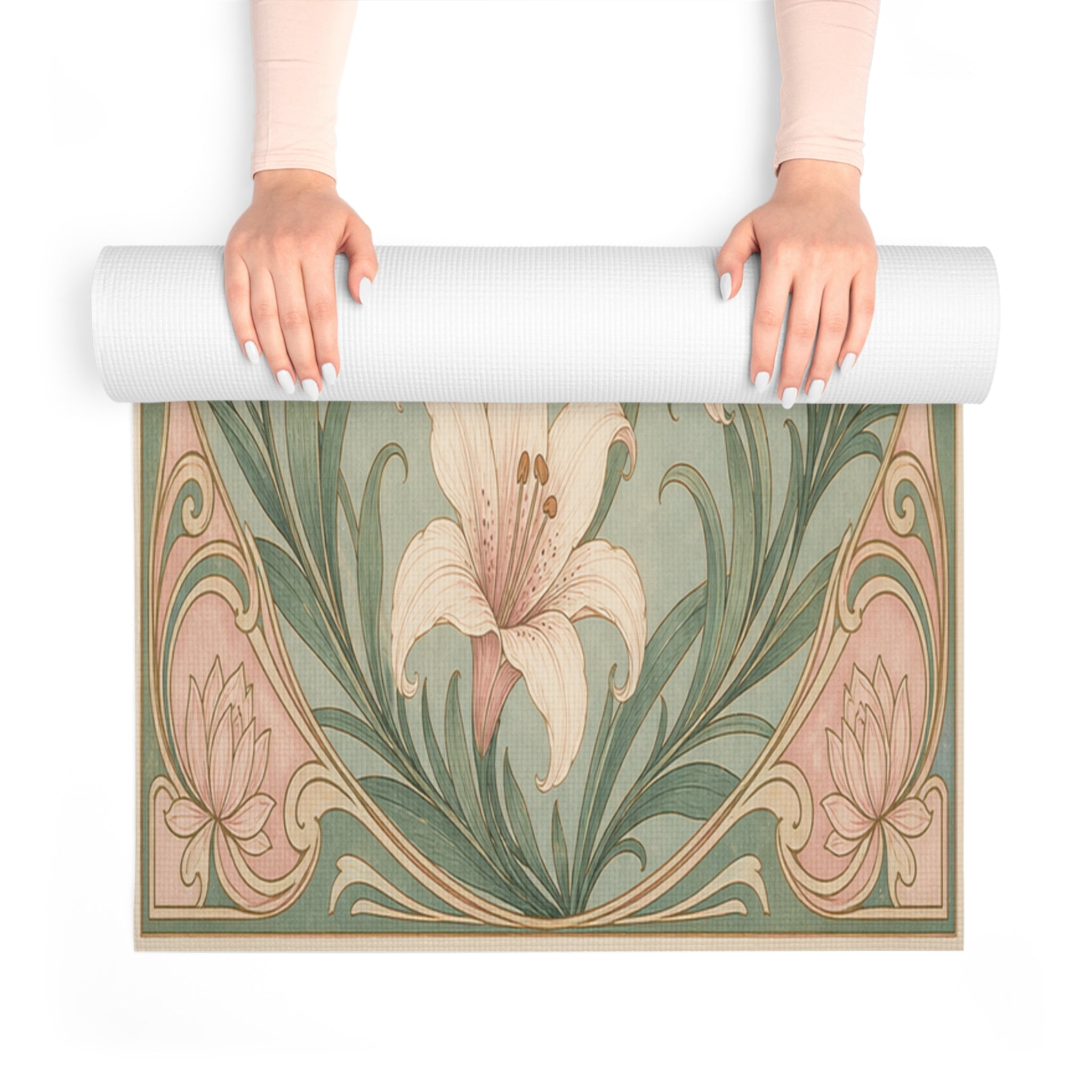 Vintage Botanical Foam Yoga Mat | Eco-Friendly Yoga Mat, Pilates Meditation