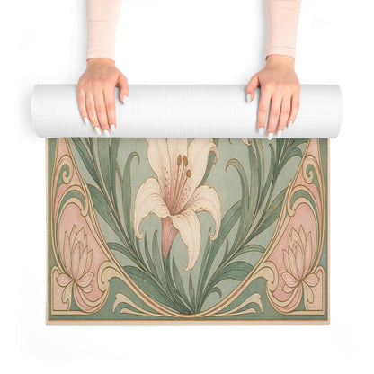 Vintage Botanical Foam Yoga Mat | Eco-Friendly Yoga Mat, Pilates Meditation - Best Yoga Mats for Home Workouts