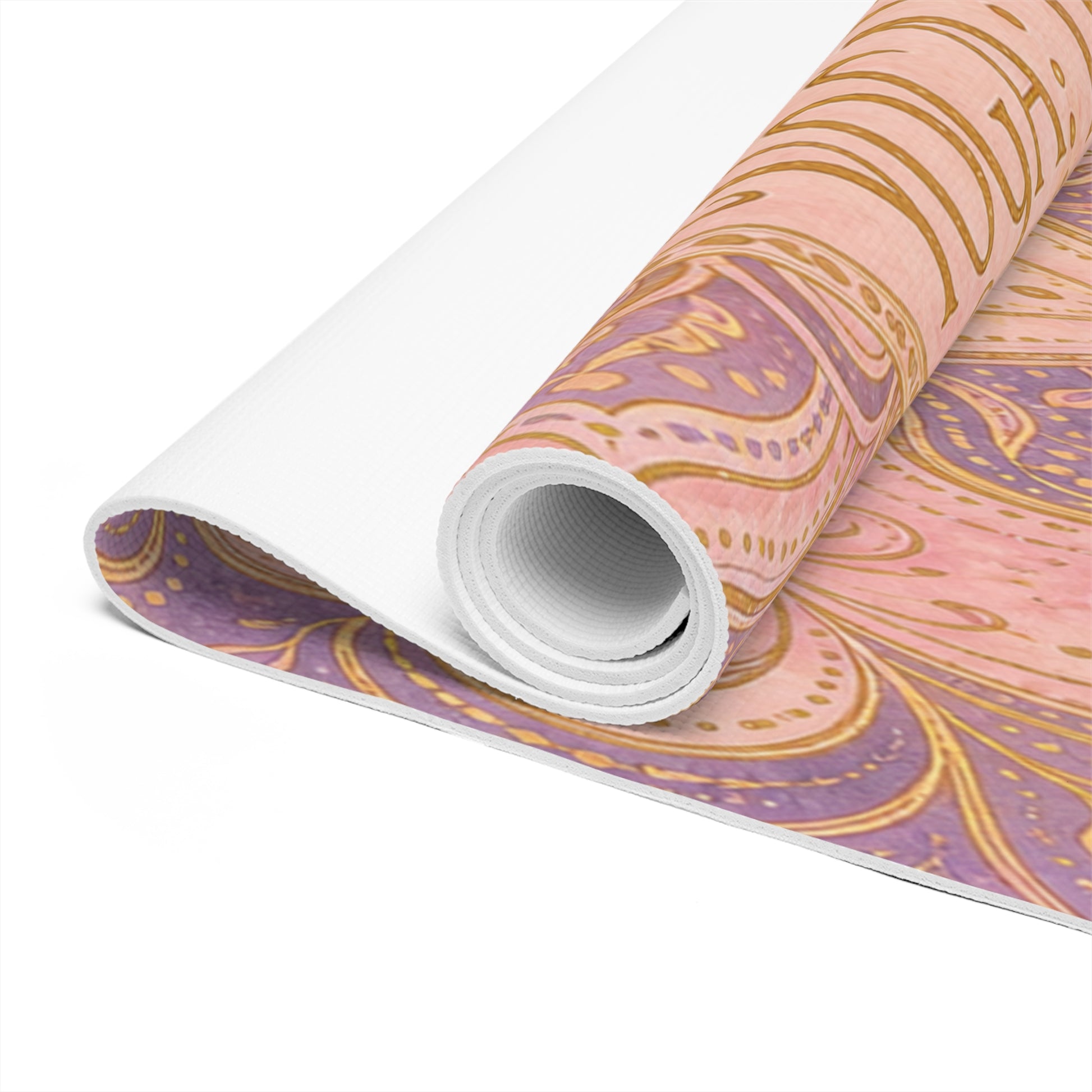 Lotus Mandala Yoga Love Foam Yoga Mat | Pink Purple Meditation Mat - Best Yoga Mats for Home Workouts
