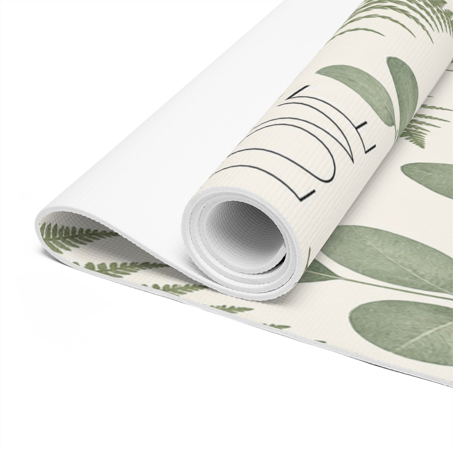 Yoga Love Ferns Pattern Yoga Mat | Botanical Exercise Mat - Best Yoga Mats for Home Workouts