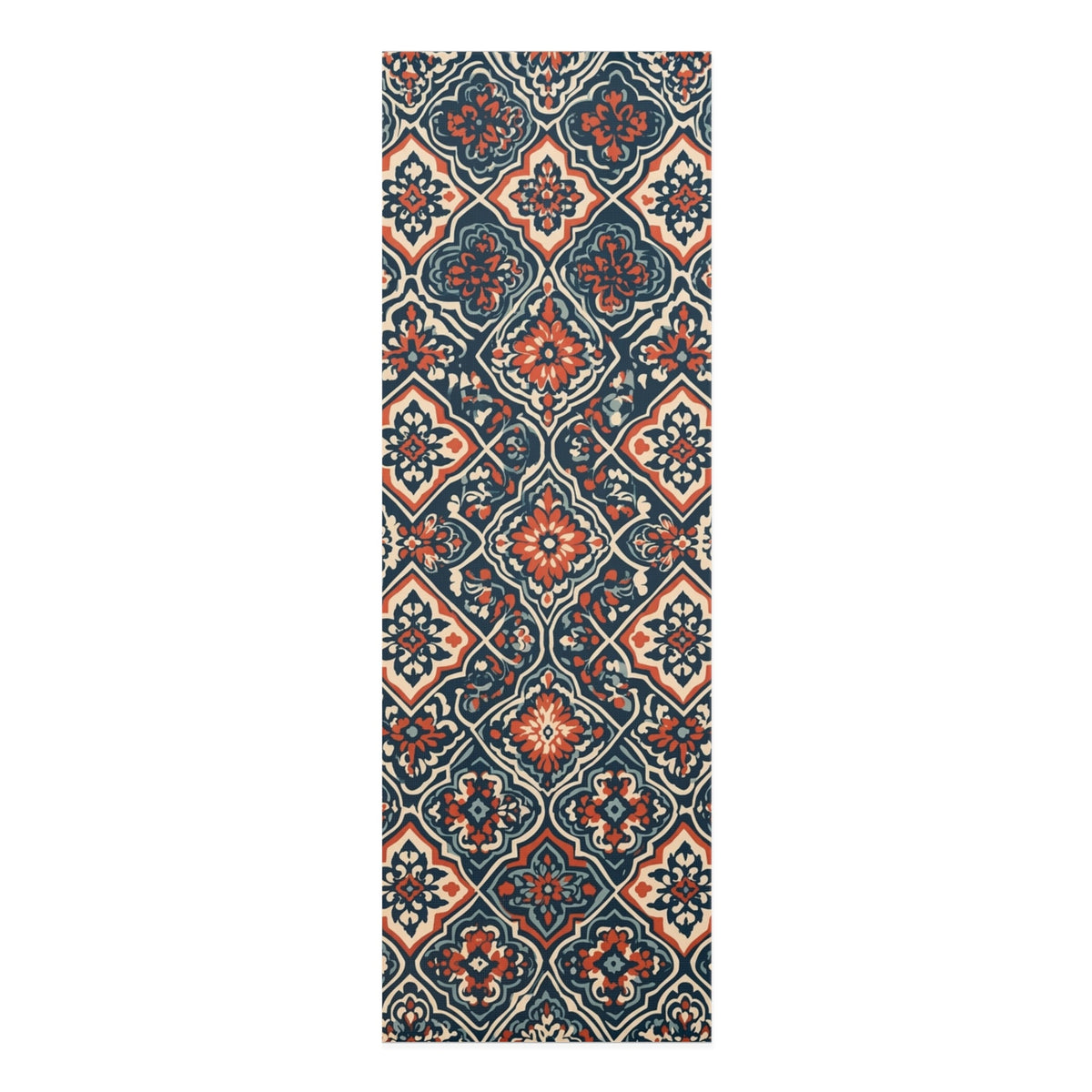Moroccan Tile Pattern Foam Yoga Mat | Vintage Boho Mandala Design - Best Yoga Mats for Home Workouts