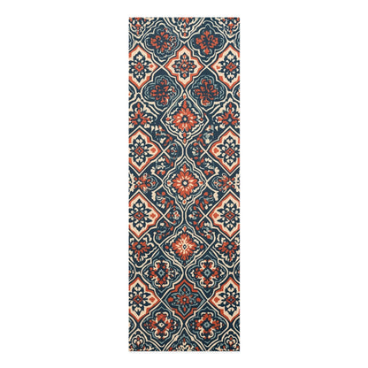 Moroccan Tile Pattern Foam Yoga Mat | Vintage Boho Mandala Design - Best Yoga Mats for Home Workouts
