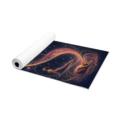 Golden Spiral Yoga Poses Foam Yoga Mat | Cosmic Galaxy Flow - Best Yoga Mats for Home Workouts
