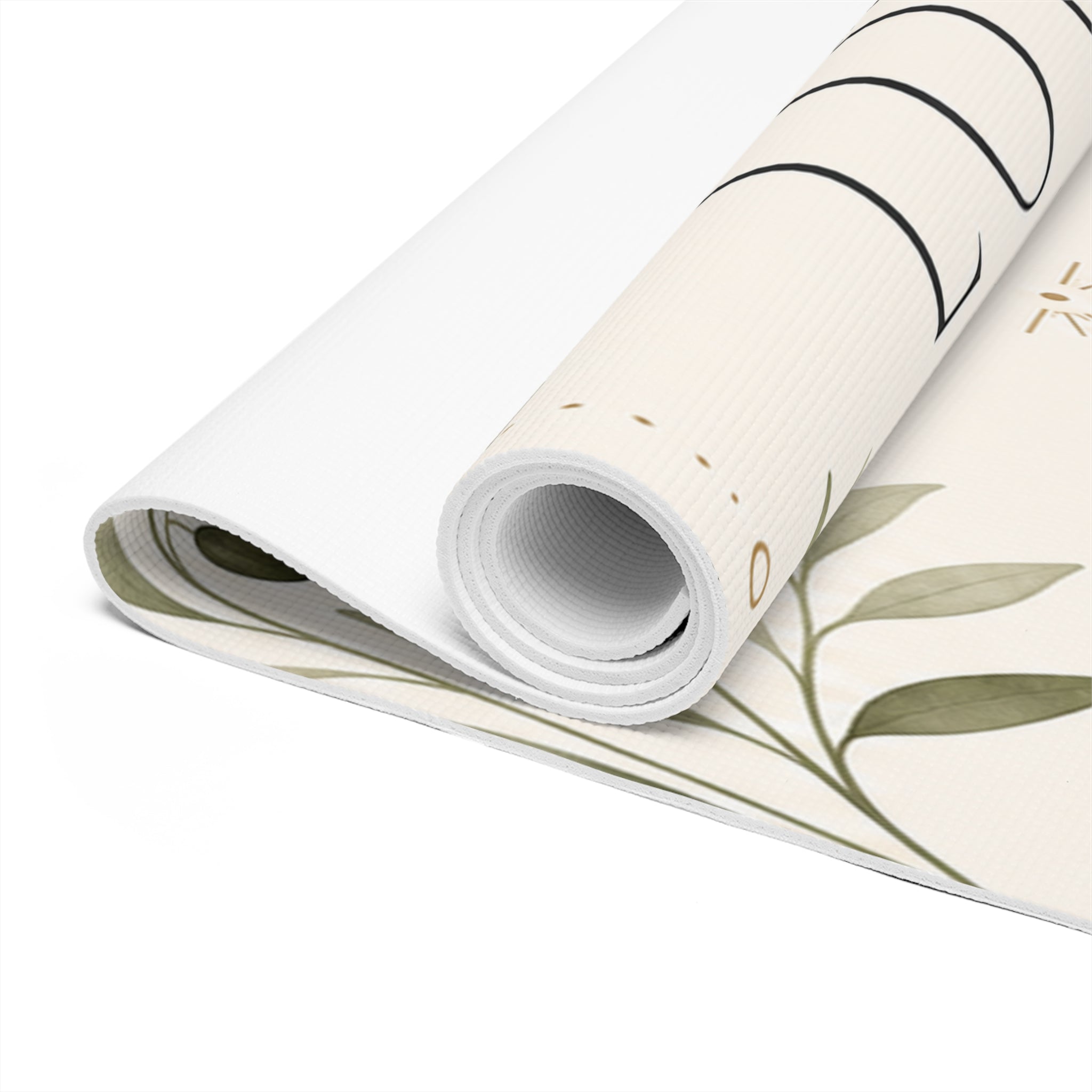 Yoga Love foam mat | meditation lotus greenery alignment