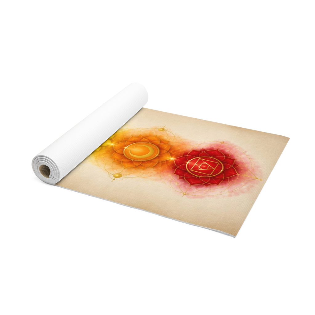 Chakra Alignment Foam Yoga Mat | Seven Chakra Symbols, Energy Healing Printify