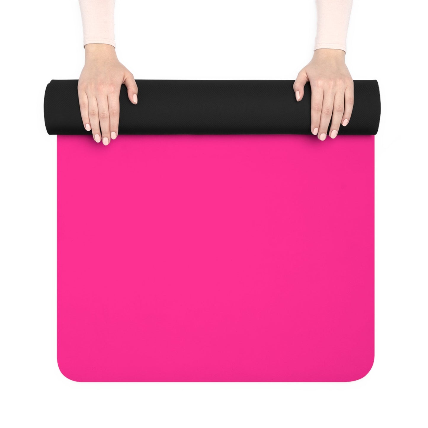 Non Slip Fitness Mat, Ocean Inspired Workout Mat, Wellness Gift for Women, Yoga Lover Gift | floral chakras, magenta background - Best Yoga Mats for Home Workouts