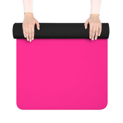 Non Slip Fitness Mat, Ocean Inspired Workout Mat, Wellness Gift for Women, Yoga Lover Gift | floral chakras, magenta background - Best Yoga Mats for Home Workouts