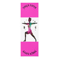 Galaxy Warrior Pose Foam Yoga Mat | Pink Yoga Love Design | Gift For Her