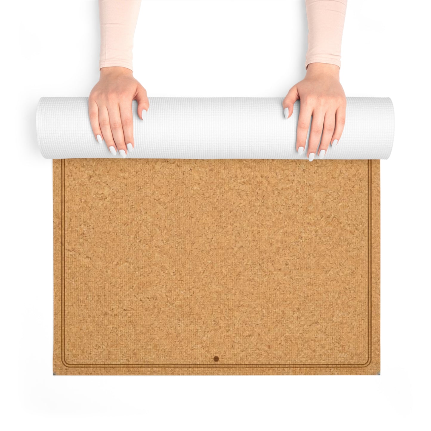 Sri Yantra Mandala Yoga Mat | Cork-Style Foam Alignment Mat Printify