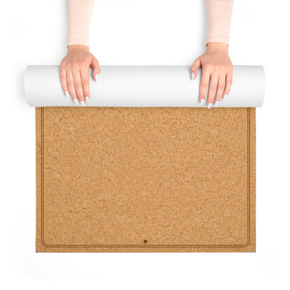 Sri Yantra Mandala Yoga Mat | Cork-Style Foam Alignment Mat Printify