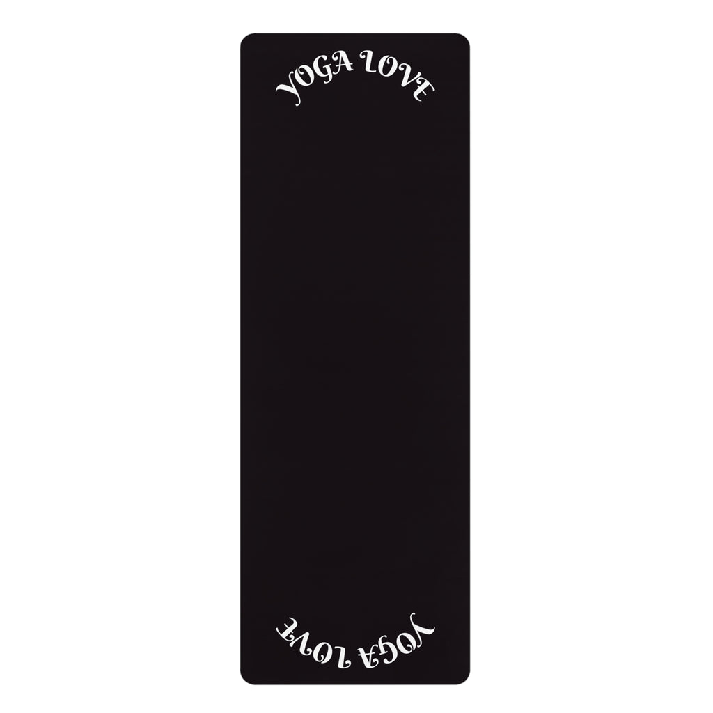 YOGA LOVE black yoga mat | rubber yoga mat, minimalist yoga design