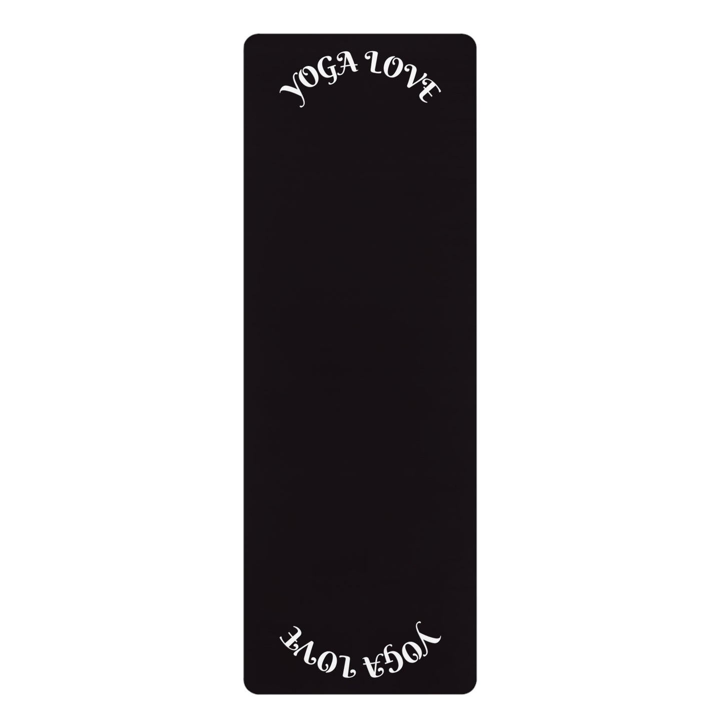 YOGA LOVE black yoga mat | rubber yoga mat, minimalist yoga design - Best Yoga Mats for Home Workouts