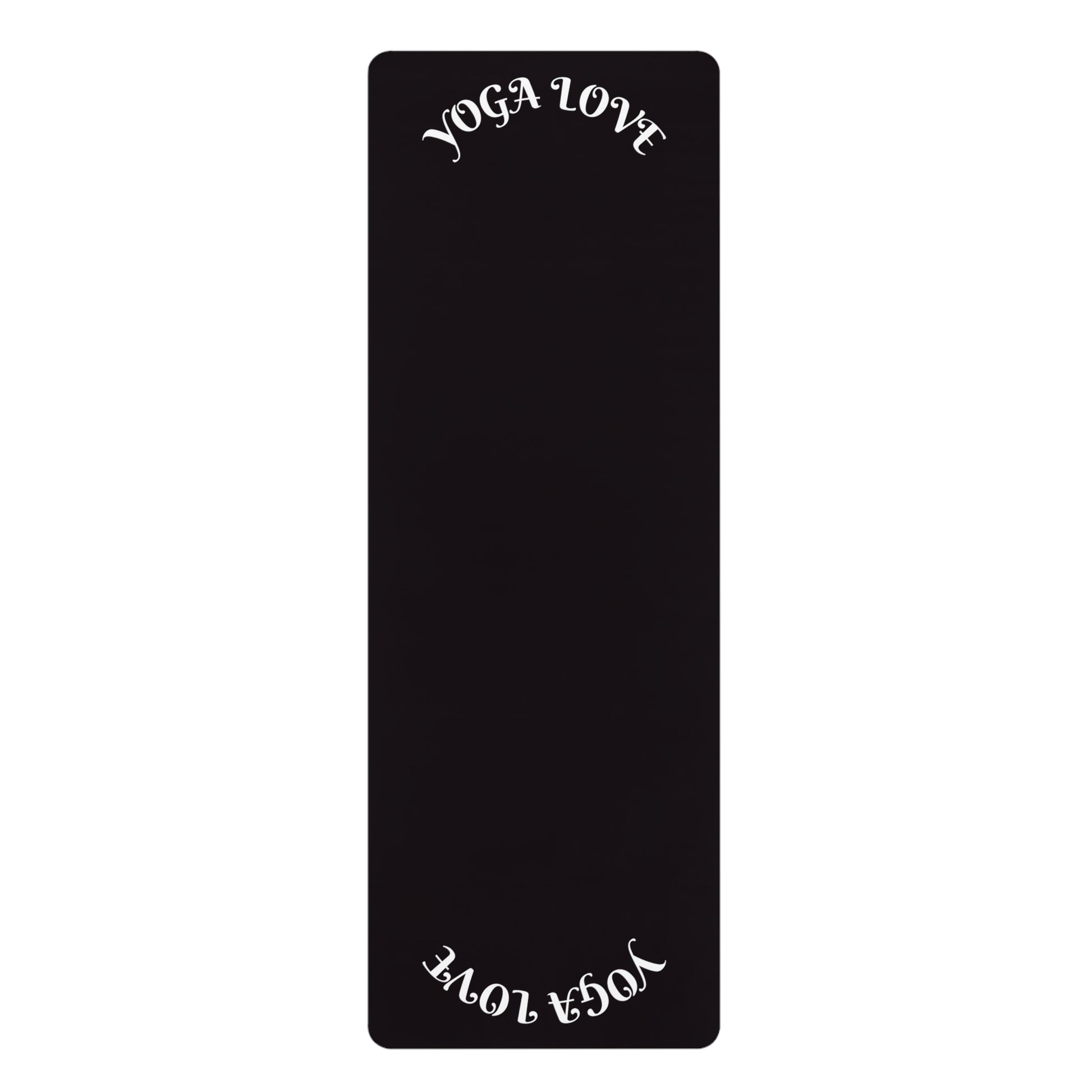 YOGA LOVE black yoga mat | rubber yoga mat, minimalist yoga design - Best Yoga Mats for Home Workouts