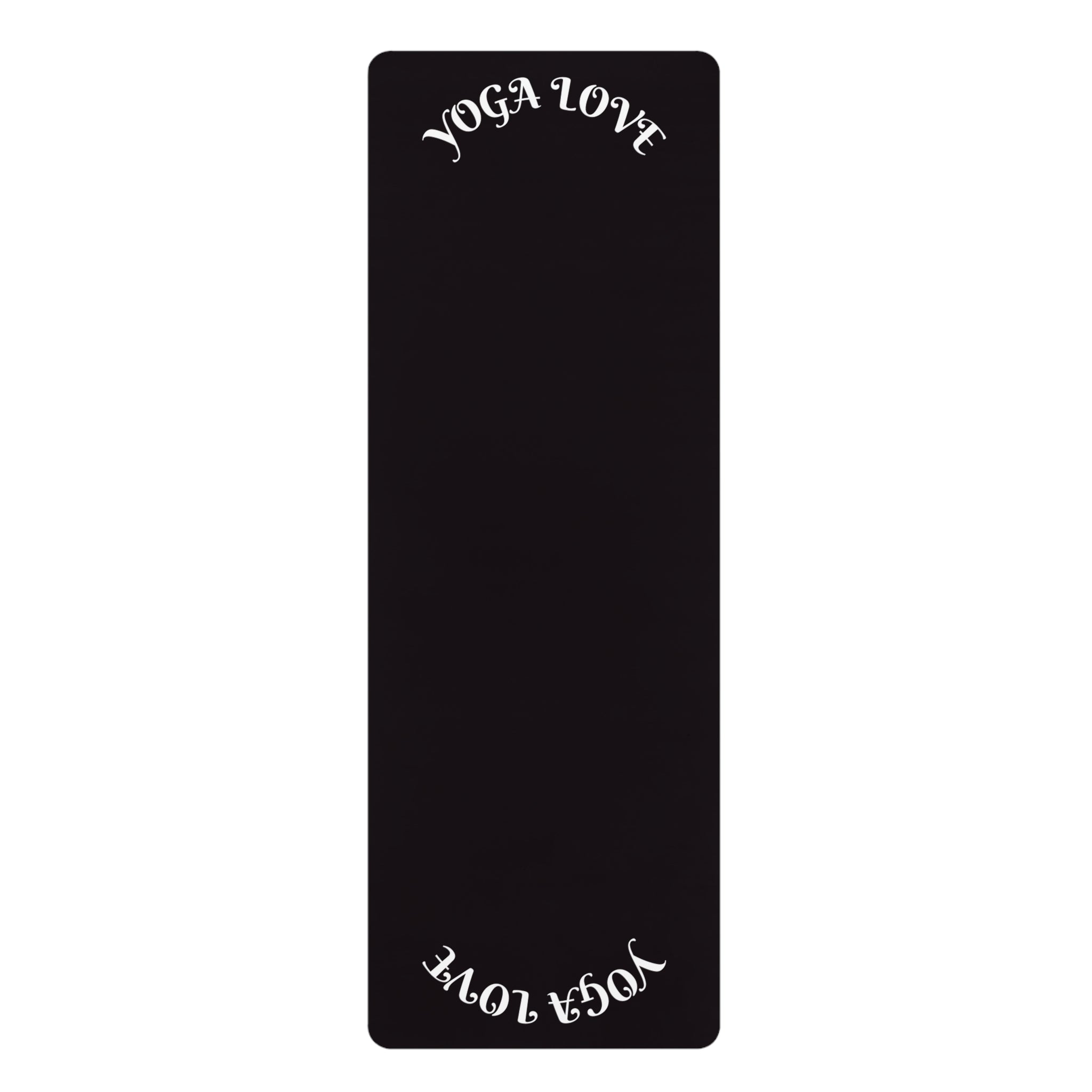 YOGA LOVE black yoga mat | rubber yoga mat, minimalist yoga design