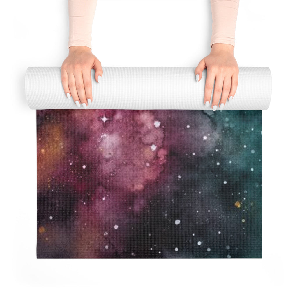 Galaxy Spiral Foam Yoga Mat | Cosmic Swirl Space Design Printify