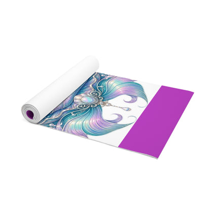 Mermaid Pose Illustration Foam Yoga Mat | Pastel Ocean Meditation - Best Yoga Mats for Home Workouts