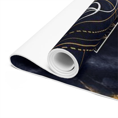 Sacred Geometry Flower of Life Foam Yoga Mat | Mystic Marble Design - Best Yoga Mats for Home Workouts
