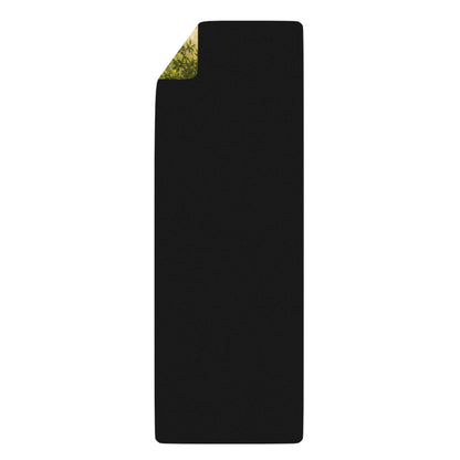 Waterfall Lotus Scene Rubber Yoga Mat | Tropical Serenity, Floral Meditation - Best Yoga Mats for Home Workouts