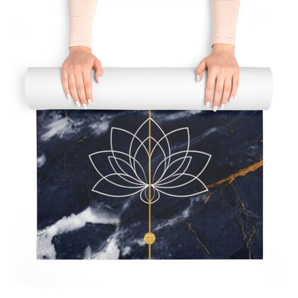Sacred Geometry Lotus Foam Yoga Mat | Mandala Alignment Mat Printify
