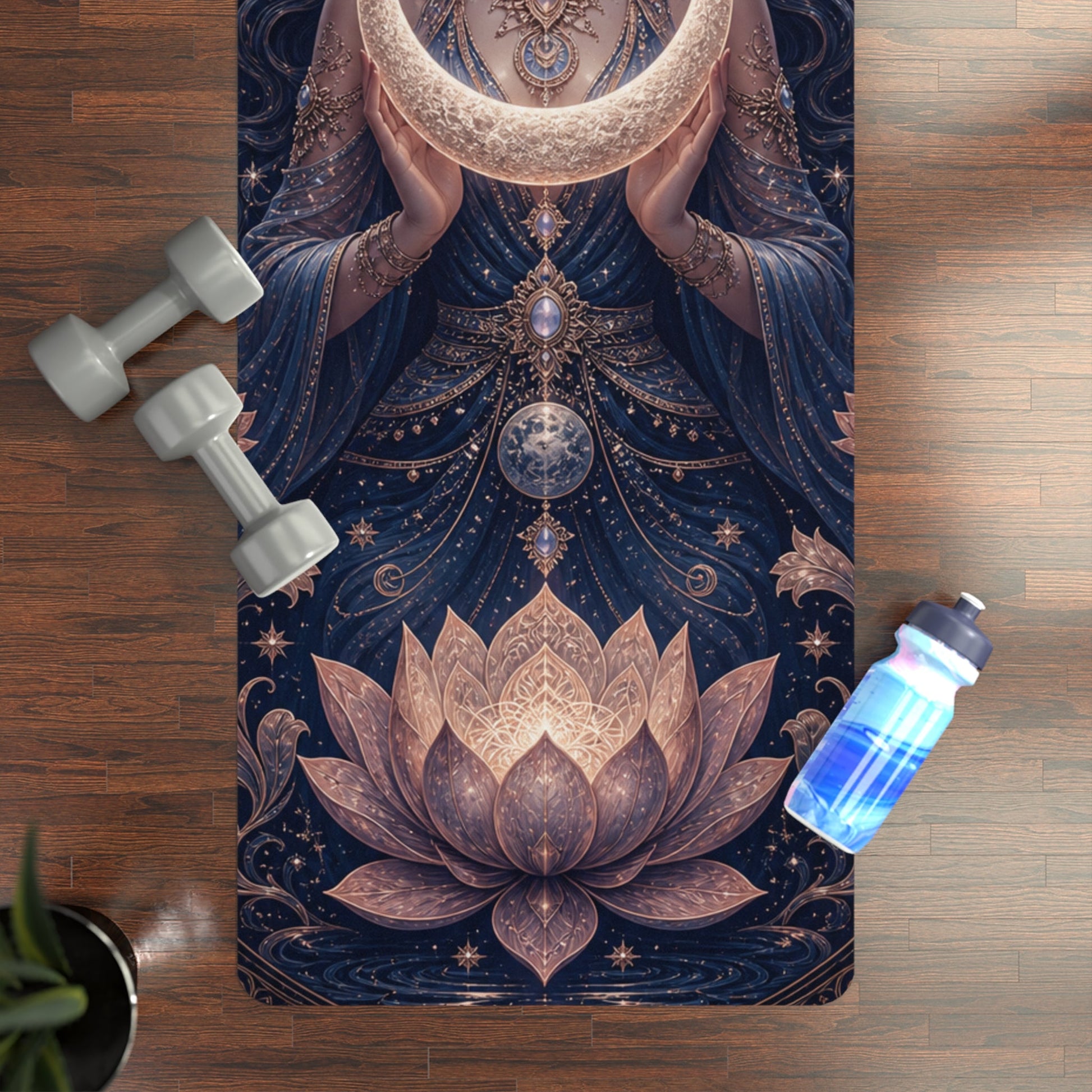 Goddess of the Moon Rubber Yoga Mat |Balance Training Yoga Mat, Non Slip Workout Mat, Fitness Accessory - Best Yoga Mats for Home Workouts