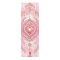 Pink Heart Mandala Foam Yoga Mat | Sacred Lotus Tassel Design