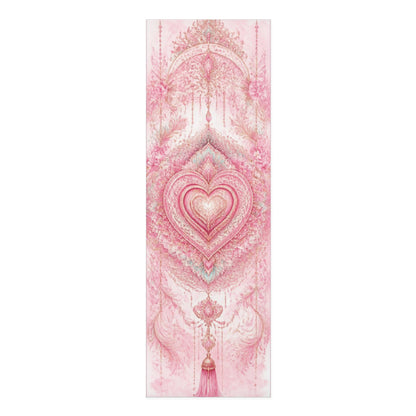 Pink Heart Mandala Foam Yoga Mat | Sacred Lotus Tassel Design - Best Yoga Mats for Home Workouts