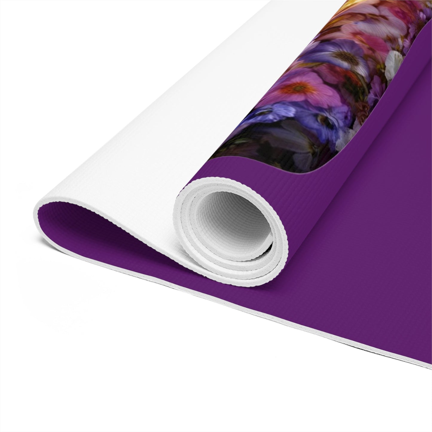 Non Slip Fitness Mat, Ocean Inspired Workout Mat, Wellness Gift for Women, Yoga Lover Gift | Purple Chakra Design - Best Yoga Mats for Home Workouts