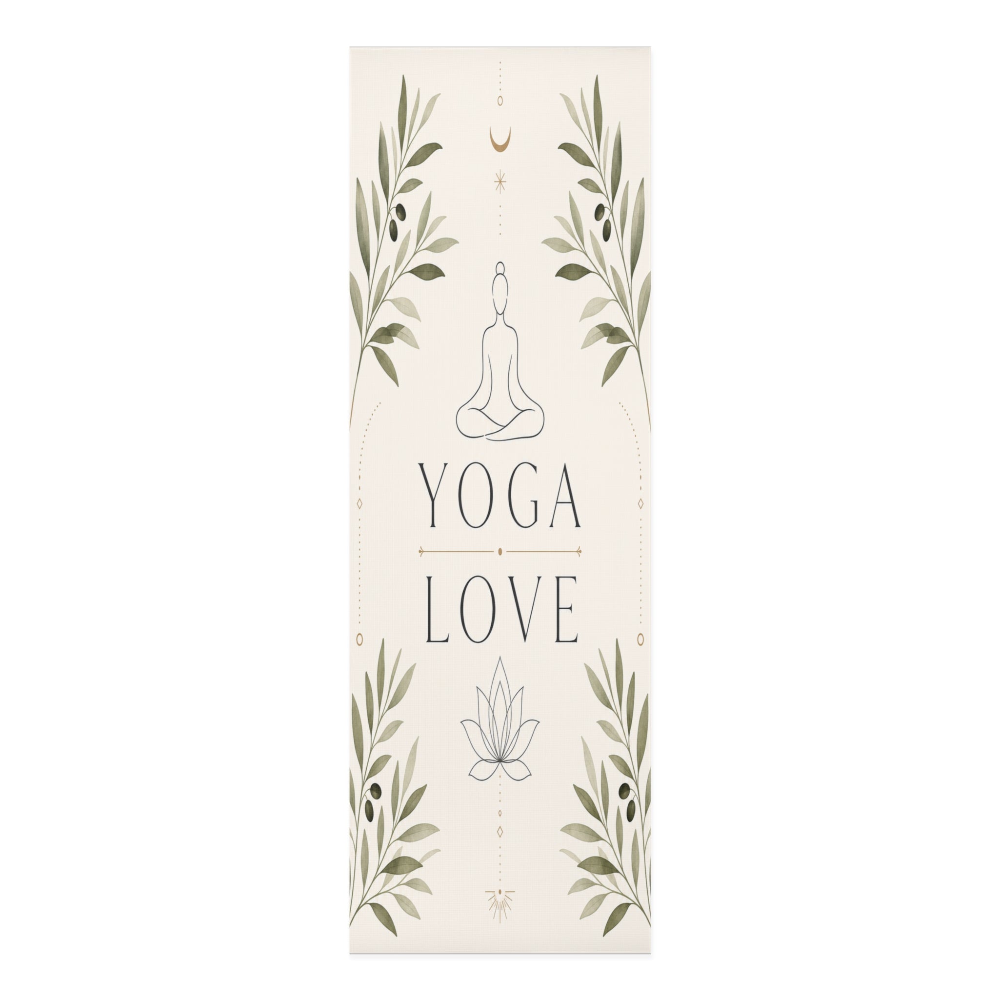 Yoga Love foam mat | meditation lotus greenery alignment