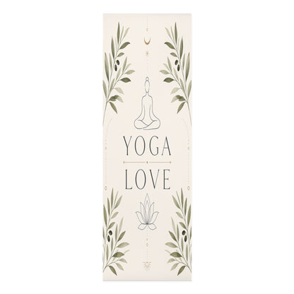 Yoga Love foam mat | meditation lotus greenery alignment - Best Yoga Mats for Home Workouts