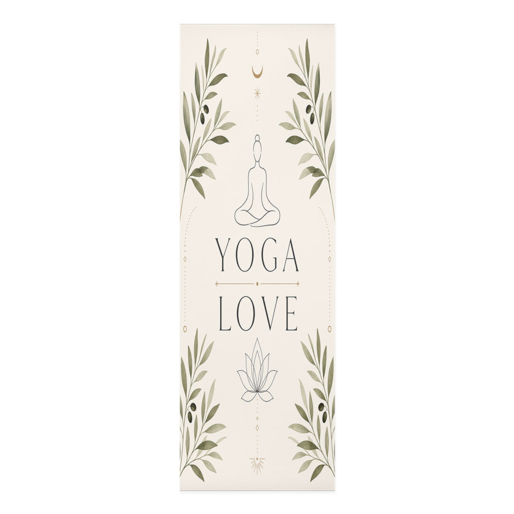 Yoga Love foam mat | meditation lotus greenery alignment