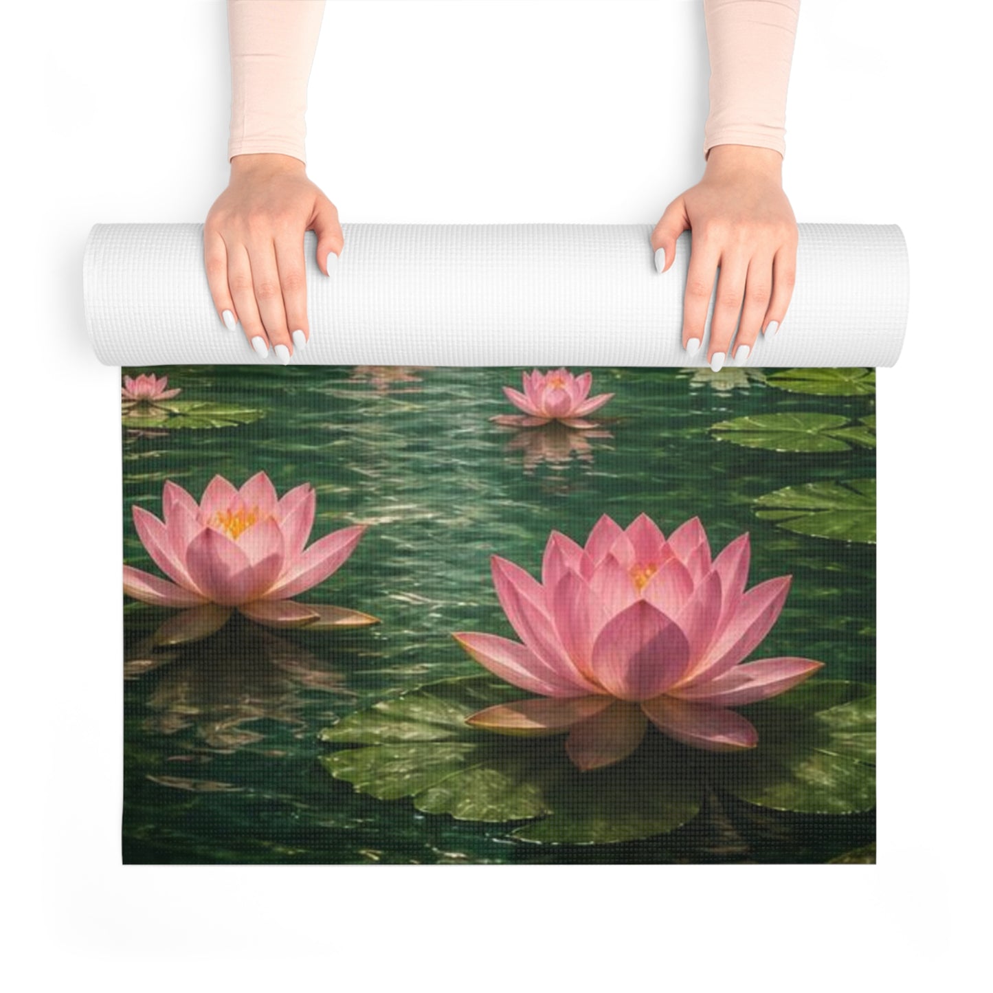 Waterfall Lotus Yoga Mat | Foam Yoga Mat - Best Yoga Mats for Home Workouts