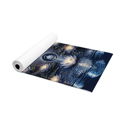 Meditating Moon Goddess Foam Yoga Mat | Celestial Lotus Chakra Design Printify