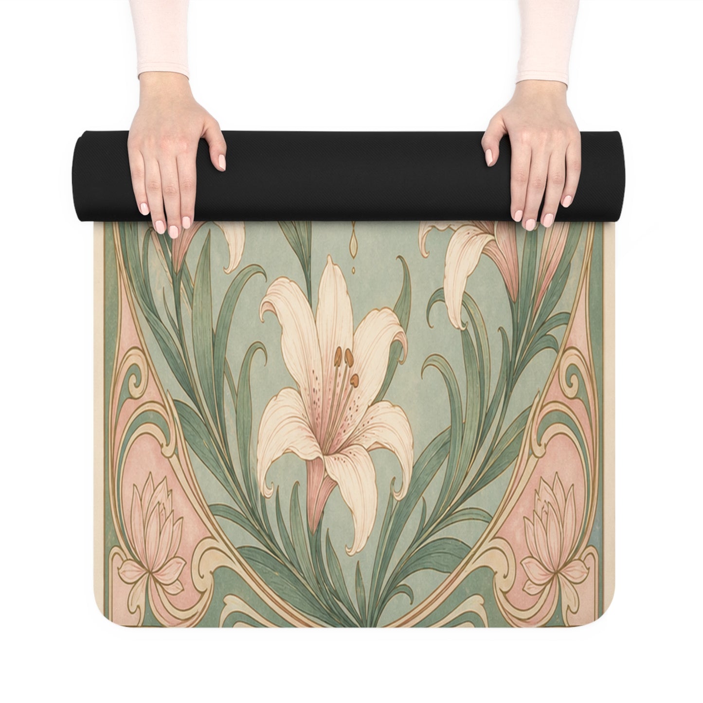 Vintage Botanical Foam Yoga Mat | Eco-Friendly Yoga Mat, Pilates Meditation - Best Yoga Mats for Home Workouts