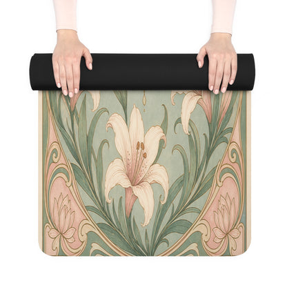 Vintage Botanical Foam Yoga Mat | Eco-Friendly Yoga Mat, Pilates Meditation - Best Yoga Mats for Home Workouts