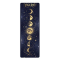 Golden Moon Phases Rubber Yoga Mat | Celestial Night Meditation Printify